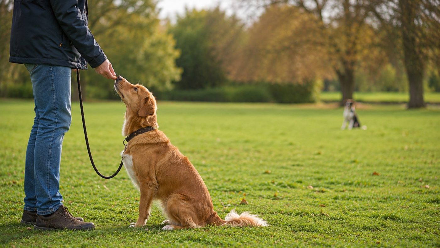 Distance training below threshold from another dog